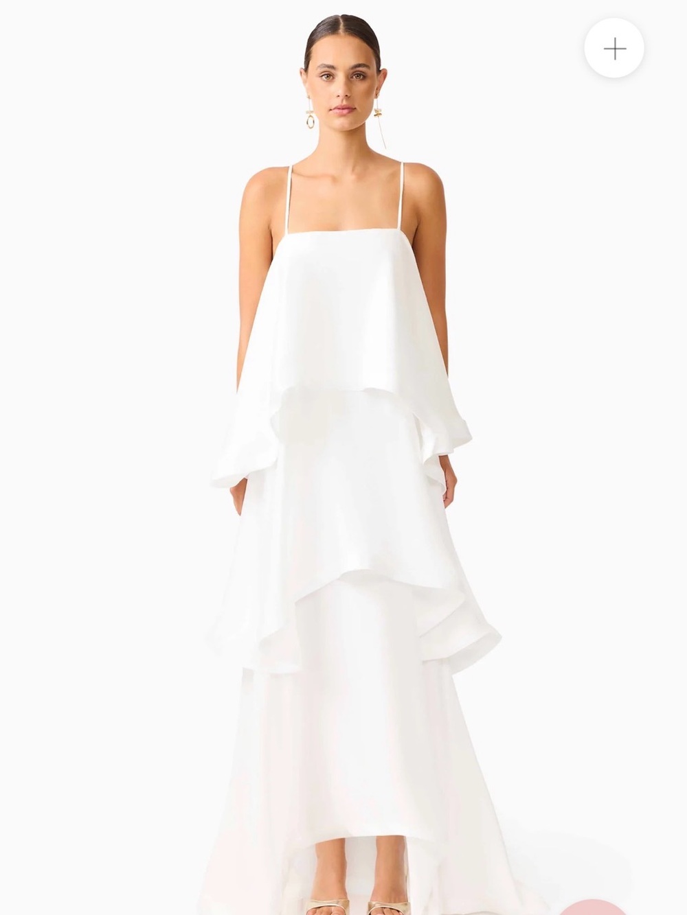 ELLIATT Tilly Tiered Maxi Dress in white